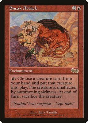 Sneak Attack card from Urza's Saga