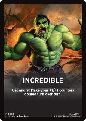 Incredible Theme Card card from Commander: Marvel Super Heroes