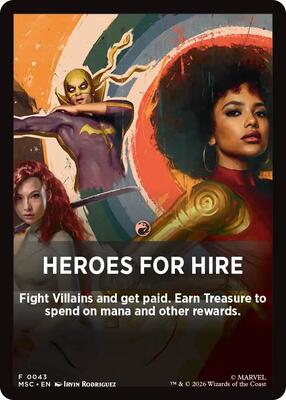 Heroes For Hire Theme Card card from Commander: Marvel Super Heroes