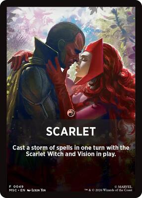 Scarlet Theme Card card from Commander: Marvel Super Heroes