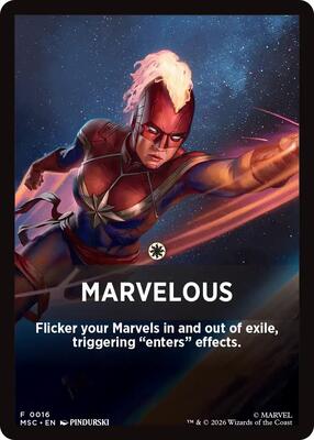 Marvelous Theme Card card from Commander: Marvel Super Heroes