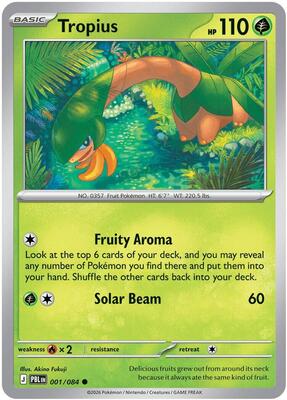 Tropius card from ME05: Pitch Black