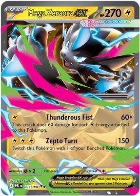 Mega Zeraora ex - 027/084 card from ME05: Pitch Black
