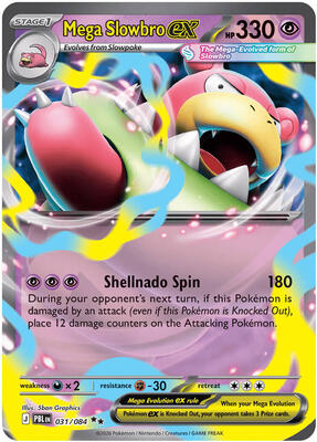 Mega Slowbro ex card from ME05: Pitch Black