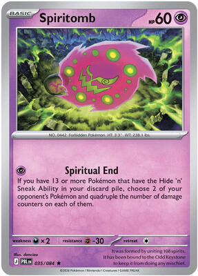 Spiritomb card from ME05: Pitch Black