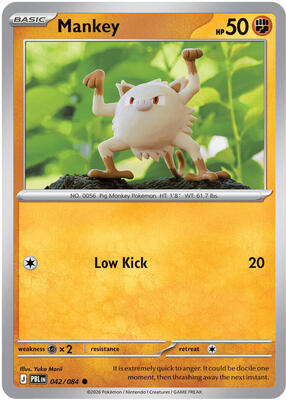 Mankey card from ME05: Pitch Black