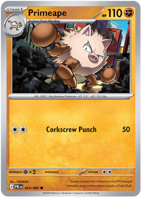 Primeape card from ME05: Pitch Black