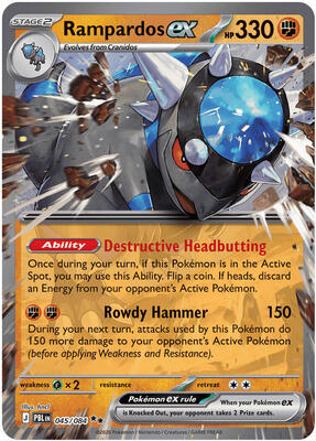 Rampardos ex - 045/084 card from ME05: Pitch Black