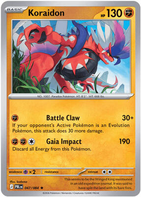 Koraidon card from ME05: Pitch Black
