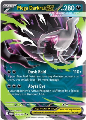 Mega Darkrai ex - 048/084 card from ME05: Pitch Black