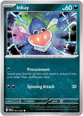 Inkay card from ME05: Pitch Black