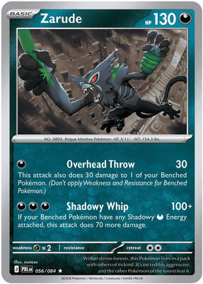 Zarude card from ME05: Pitch Black