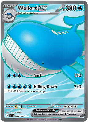 Wailord ex - 097/084 card from ME05: Pitch Black