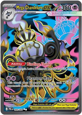 Mega Chandelure ex - 099/084 card from ME05: Pitch Black