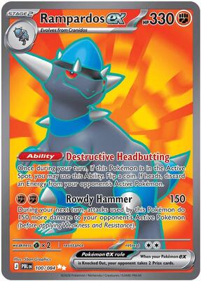 Rampardos ex - 100/084 card from ME05: Pitch Black