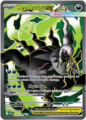 Mega Darkrai ex - 101/084 card from ME05: Pitch Black