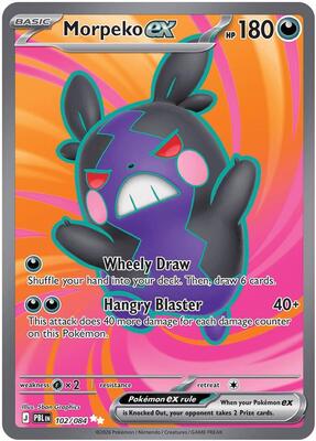 Morpeko ex - 102/084 card from ME05: Pitch Black