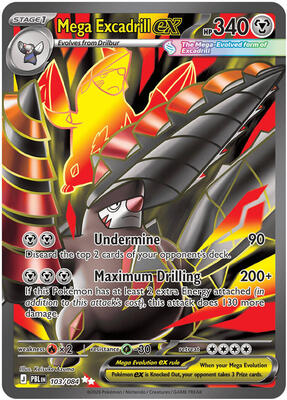 Mega Excadrill ex - 103/084 card from ME05: Pitch Black