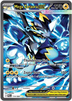 Mega Zeraora ex - 114/084 card from ME05: Pitch Black