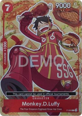Monkey.D.Luffy - P-080 card from One Piece Demo Deck Cards