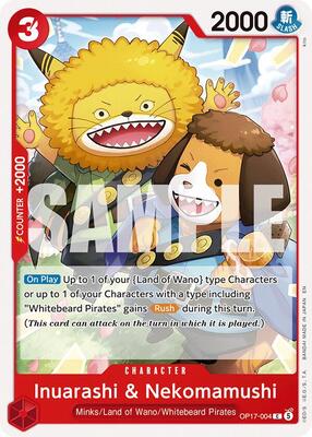 Inuarashi & Nekomamushi card from The World's Strongest Warriors