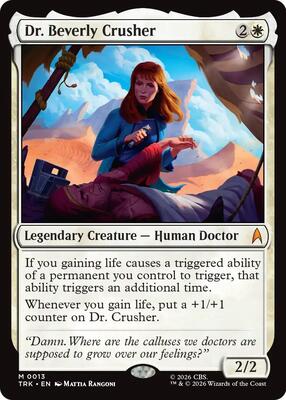 Dr. Beverly Crusher card from Star Trek