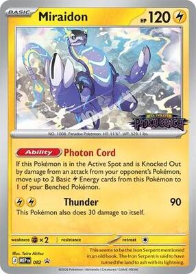 Miraidon - 082 (Pitch Black Stamped) card from ME: Mega Evolution Promo