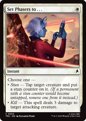 Set Phasers to . . . card from Star Trek
