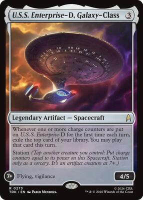 U.S.S. Enterprise-D, Galaxy-Class card from Star Trek