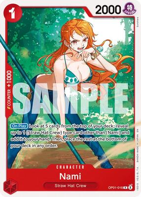 Nami card from Starter Deck 31: RED Monkey.D.Luffy