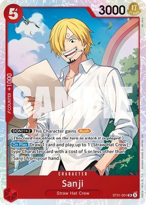 Sanji card from Starter Deck 31: RED Monkey.D.Luffy