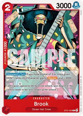 Brook card from Starter Deck 31: RED Monkey.D.Luffy