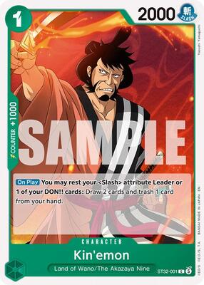 Kin'emon card from Starter Deck 32: GREEN Roronoa Zoro