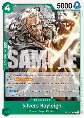 Silvers Rayleigh card from Starter Deck 32: GREEN Roronoa Zoro