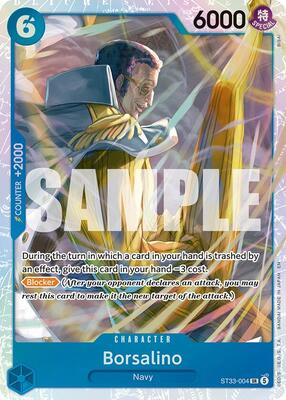 Borsalino card from Starter Deck 33: BLUE Kuzan