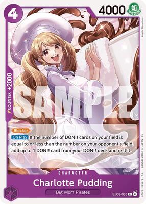 Charlotte Pudding card from Starter Deck 34: PURPLE Charlotte Katakuri