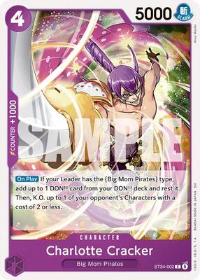 Charlotte Cracker card from Starter Deck 34: PURPLE Charlotte Katakuri