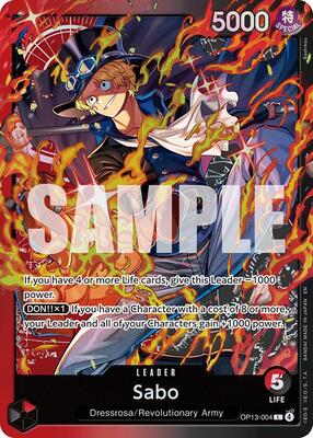 Sabo (OP13-004) card from Starter Deck 35: RED/BLACK Sabo