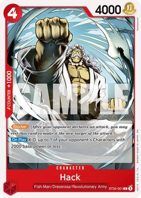 Hack card from Starter Deck 35: RED/BLACK Sabo