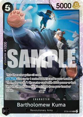 Bartholomew Kuma card from Starter Deck 35: RED/BLACK Sabo
