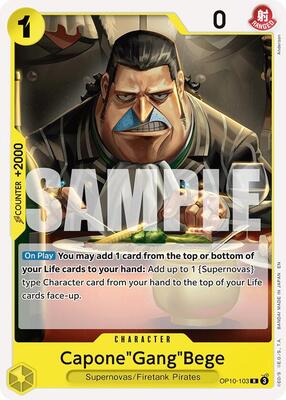 Capone"Gang"Bege card from Starter Deck 36: YELLOW Eustass"Captain"Kid
