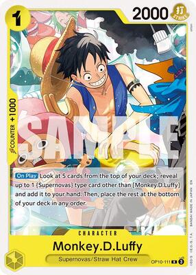Monkey.D.Luffy card from Starter Deck 36: YELLOW Eustass"Captain"Kid