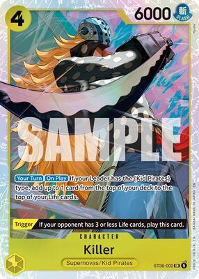 Killer card from Starter Deck 36: YELLOW Eustass"Captain"Kid