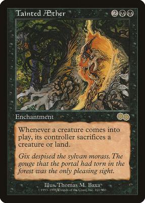Tainted Aether card from Urza's Saga
