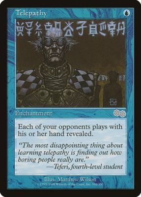 Telepathy card from Urza's Saga