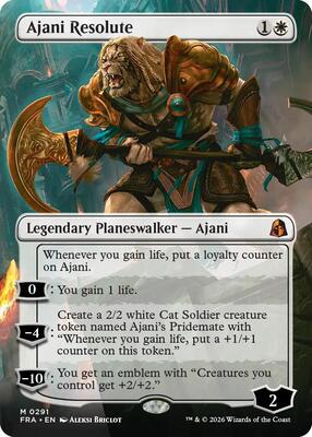 Ajani Resolute (Borderless) card from Reality Fracture