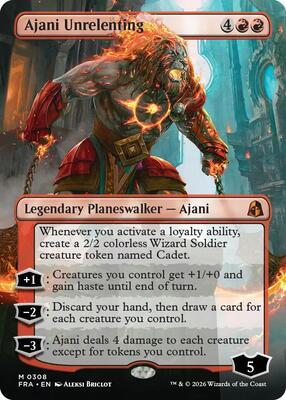 Ajani Unrelenting (Borderless) card from Reality Fracture