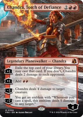 Chandra, Torch of Defiance (Borderless) card from Reality Fracture