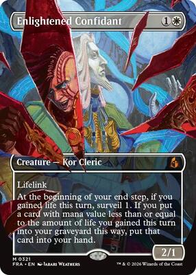 Enlightened Confidant (Borderless) (0321) card from Reality Fracture