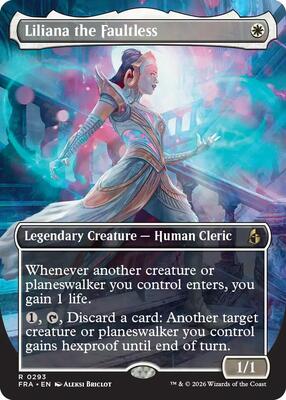 Liliana the Faultless (Borderless) card from Reality Fracture